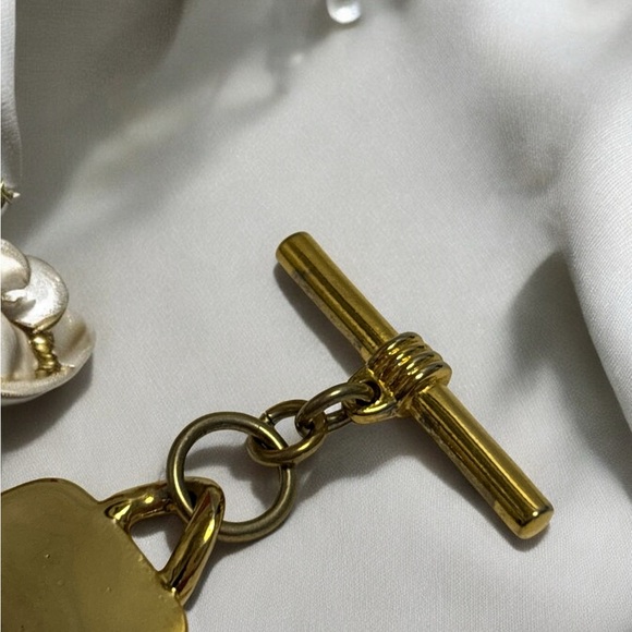 Vintage Anne Klein Gold Tone Panel Toggle Bracelet 7-1/2” - Picture 5 of 10